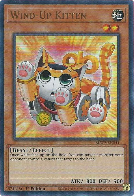 Wind-Up Kitten [MAZE-EN041] Ultra Rare | Galaxy Games LLC