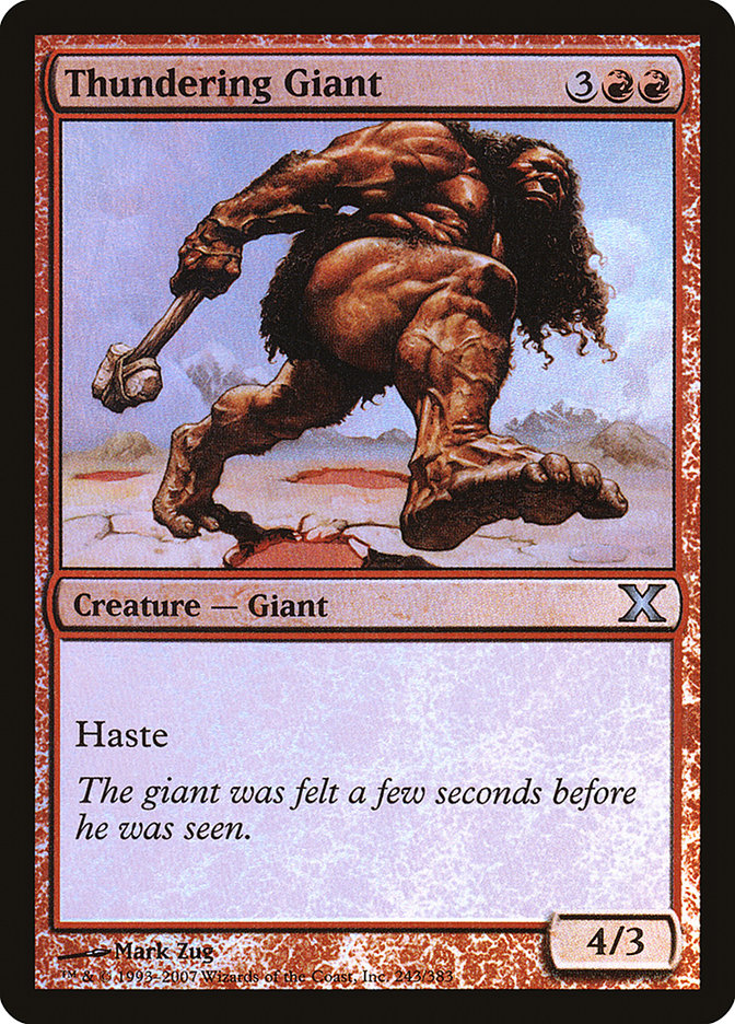 Thundering Giant (Premium Foil) [Tenth Edition] | Galaxy Games LLC