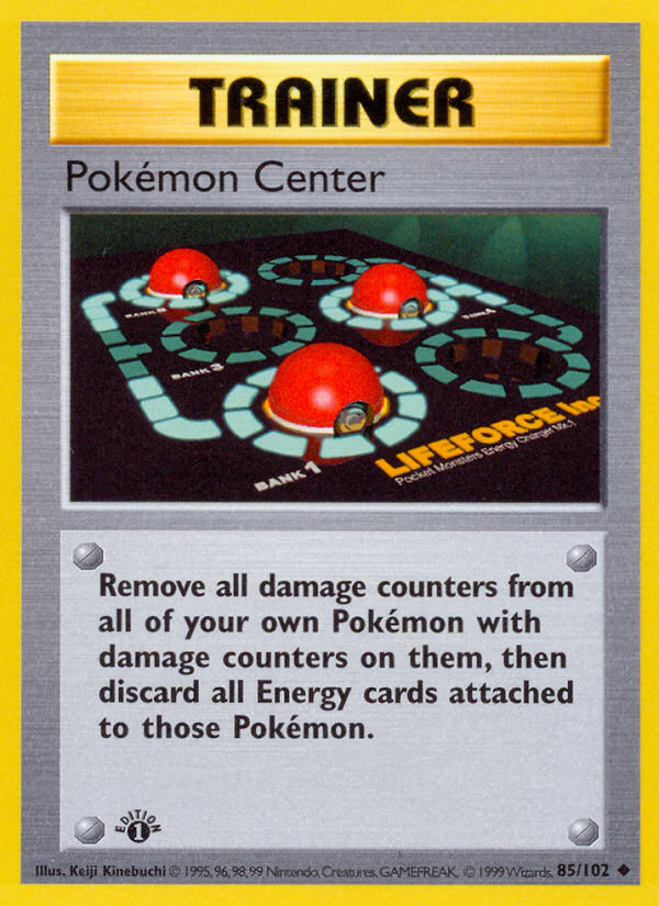 Pokemon Center (85/102) (Shadowless) [Base Set 1st Edition] | Galaxy Games LLC