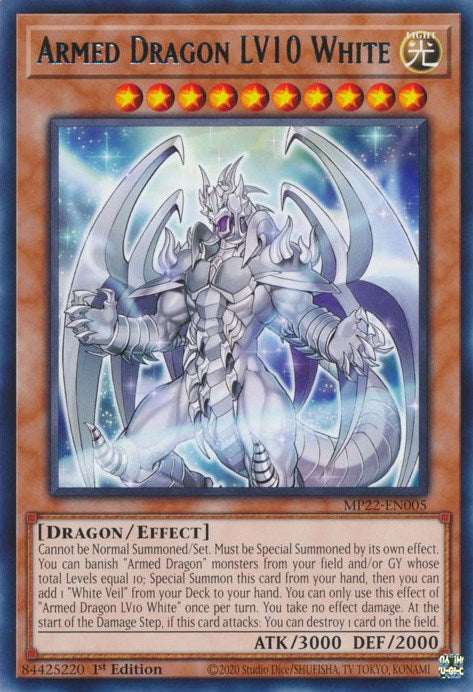 Armed Dragon LV10 White [MP22-EN005] Rare | Galaxy Games LLC