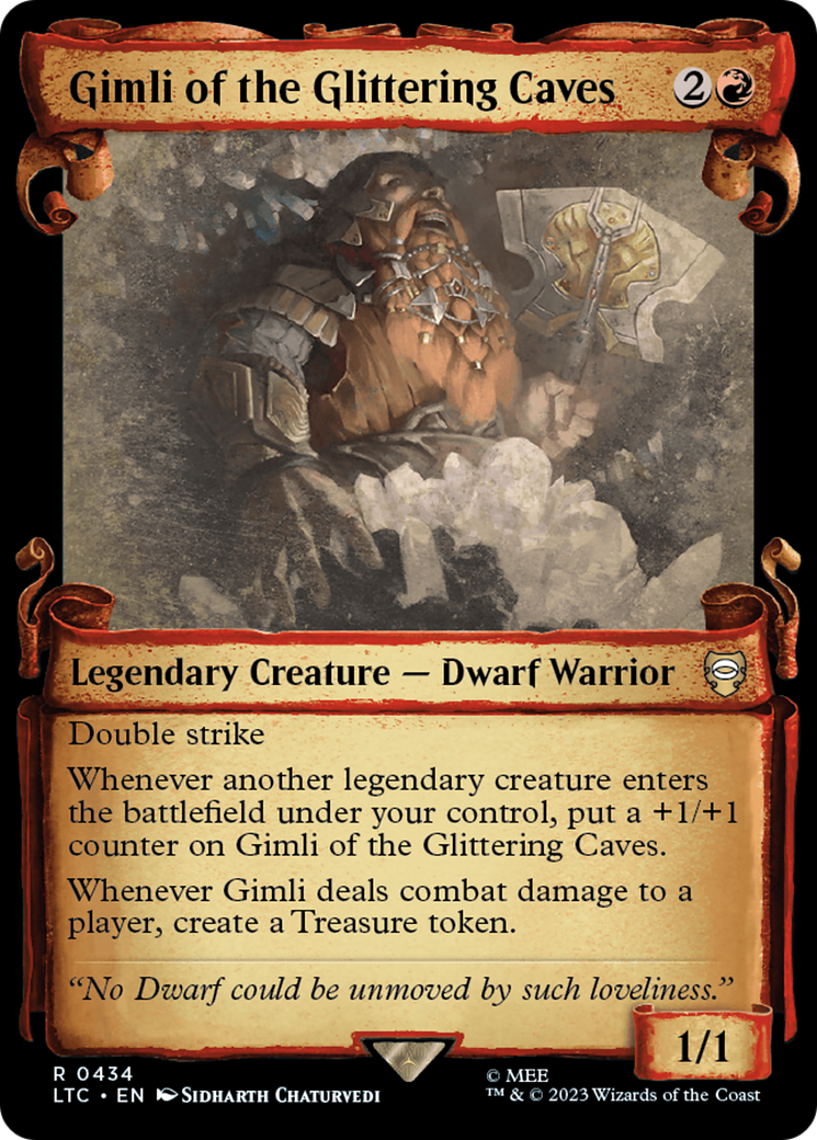 Gimli of the Glittering Caves [The Lord of the Rings: Tales of Middle-Earth Commander Showcase Scrolls] | Galaxy Games LLC