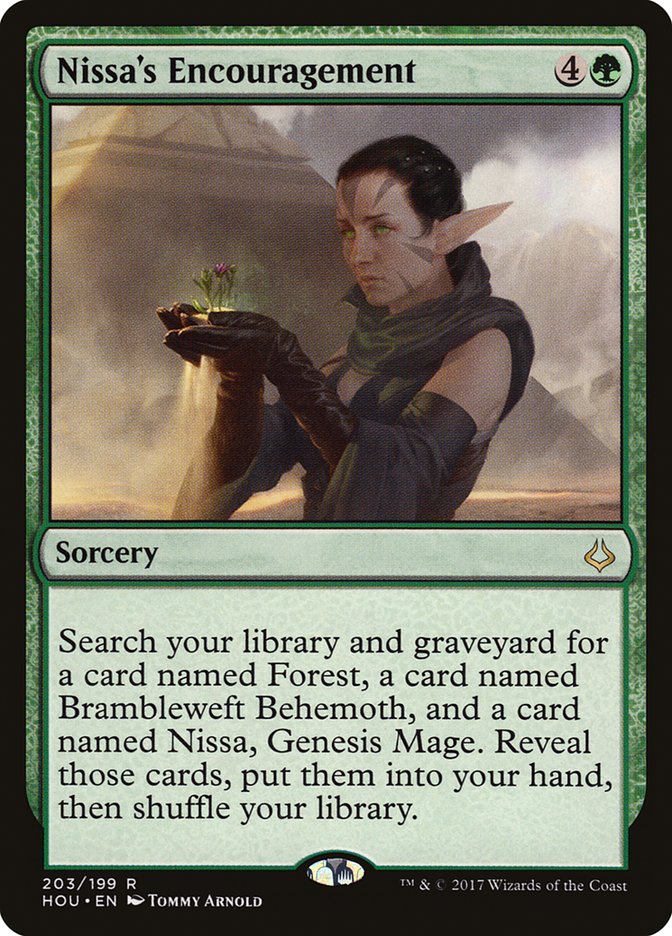 Nissa's Encouragement [Hour of Devastation] | Galaxy Games LLC