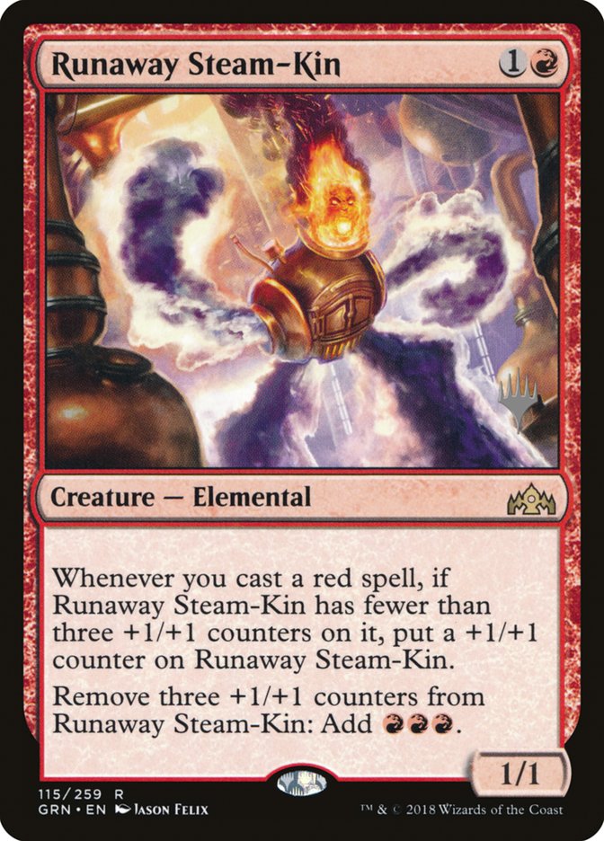 Runaway Steam-Kin (Promo Pack) [Guilds of Ravnica Promos] | Galaxy Games LLC