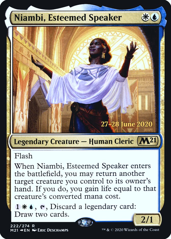 Niambi, Esteemed Speaker [Core Set 2021 Prerelease Promos] | Galaxy Games LLC