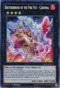 Brotherhood of the Fire Fist - Cardinal [MP14-EN031] Secret Rare | Galaxy Games LLC