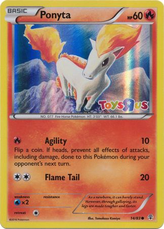 Ponyta (14/83) (Toys R Us Promo) [XY: Generations] | Galaxy Games LLC