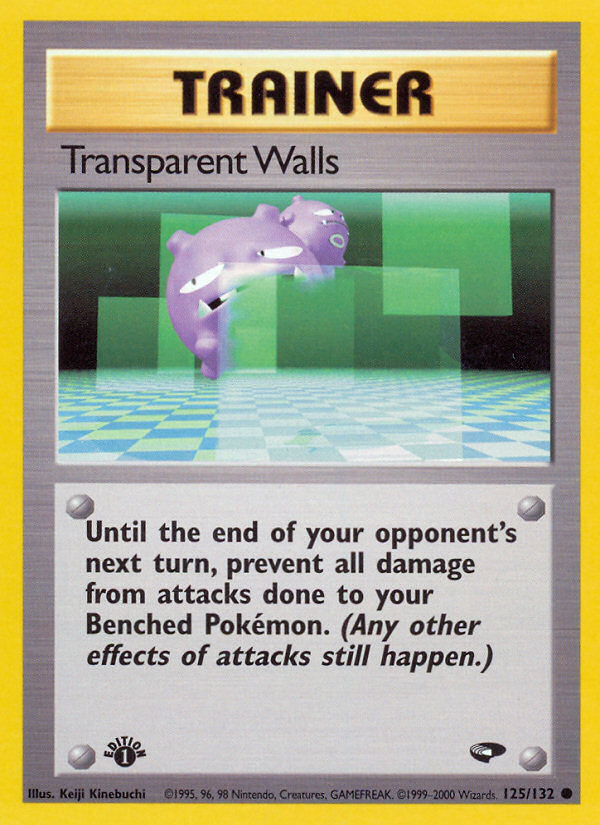 Transparent Walls (125/132) [Gym Challenge 1st Edition] | Galaxy Games LLC