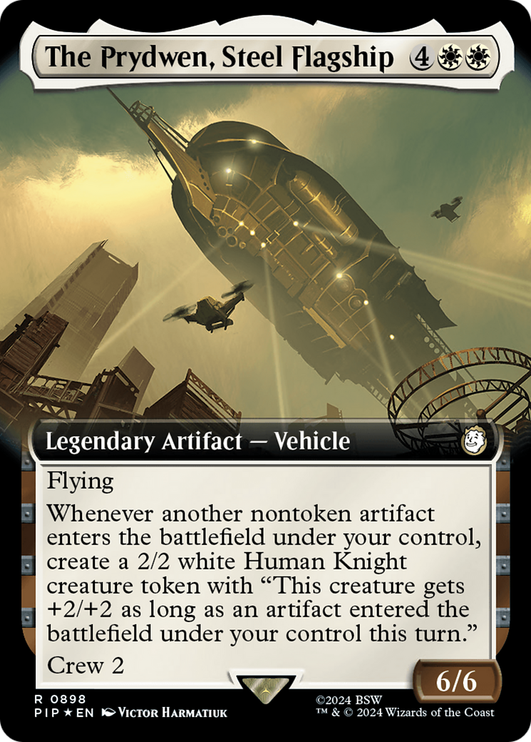 The Prydwen, Steel Flagship (Extended Art) (Surge Foil) [Fallout] | Galaxy Games LLC