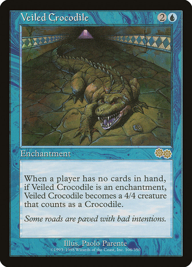 Veiled Crocodile [Urza's Saga] | Galaxy Games LLC