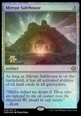 Mirran Safehouse [Phyrexia: All Will Be One Prerelease Promos] | Galaxy Games LLC