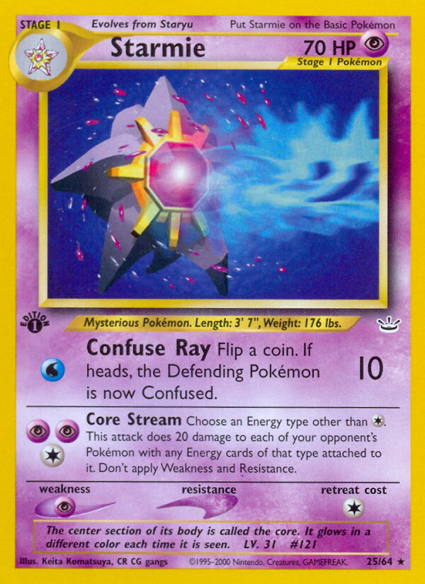 Starmie (25/64) [Neo Revelation 1st Edition] | Galaxy Games LLC