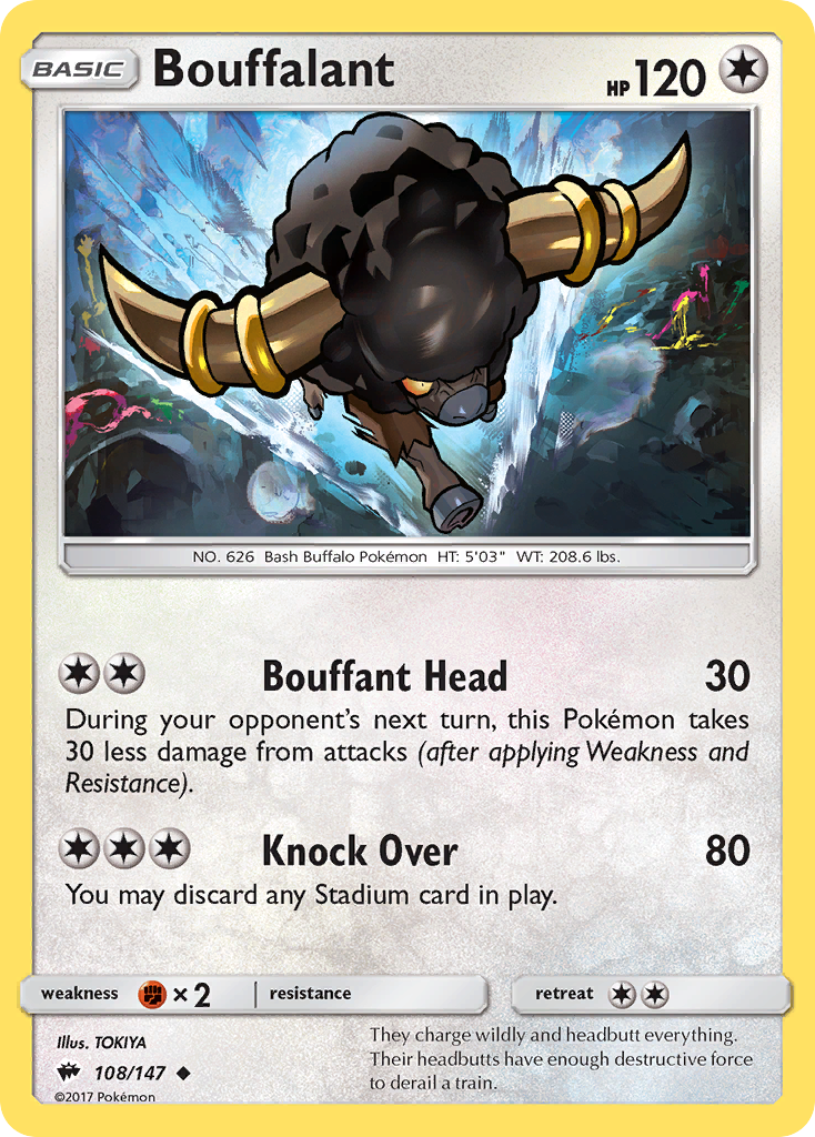 Bouffalant (108/147) [Sun & Moon: Burning Shadows] | Galaxy Games LLC