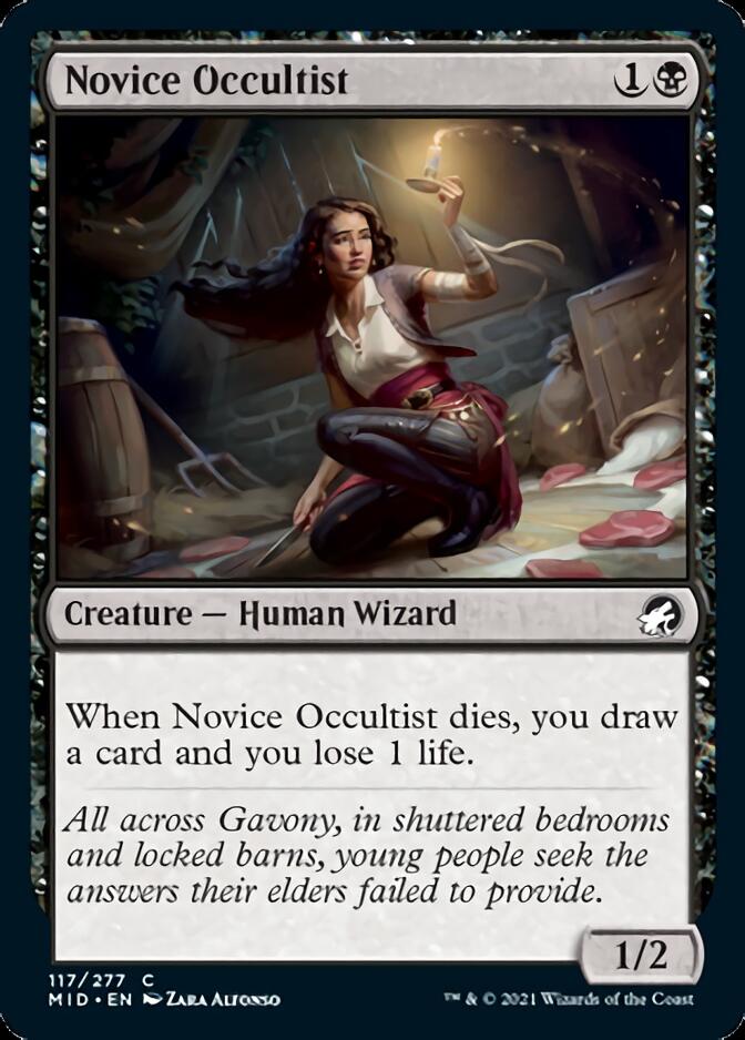 Novice Occultist [Innistrad: Midnight Hunt] | Galaxy Games LLC