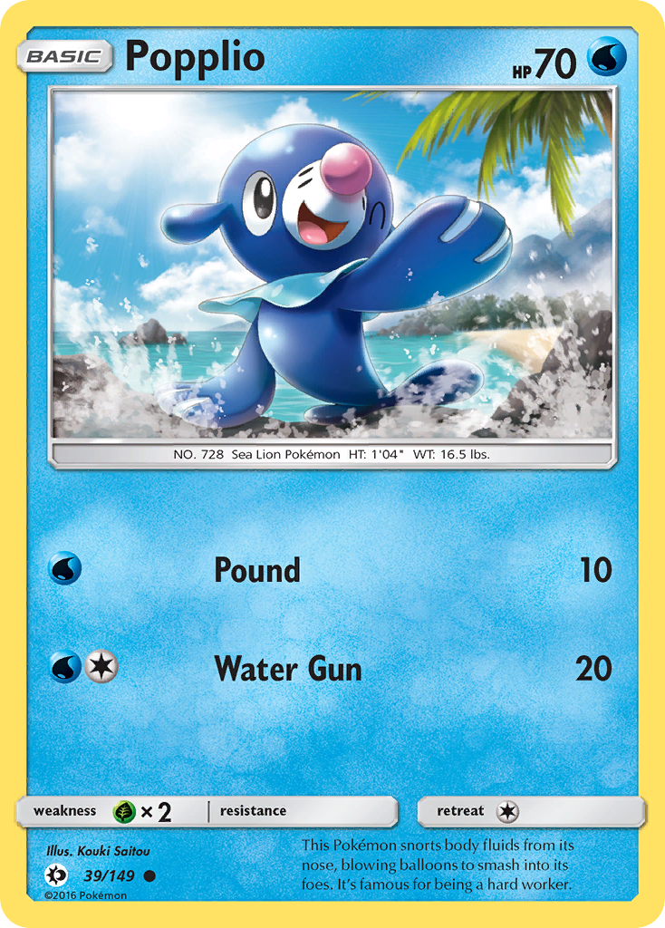 Popplio (39/149) [Sun & Moon: Base Set] | Galaxy Games LLC