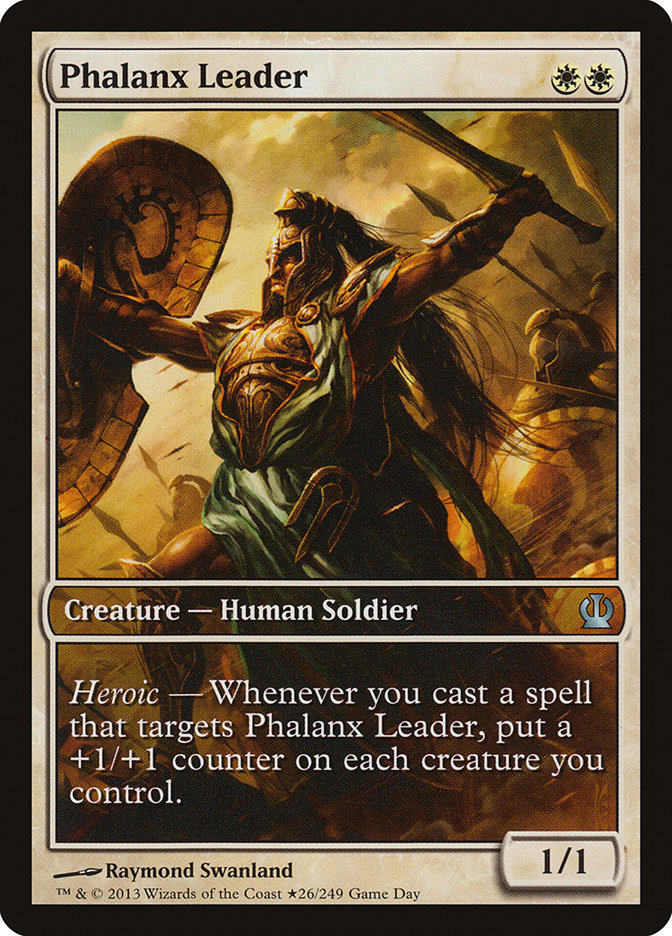 Phalanx Leader (Game Day) (Extended Art) [Theros Promos] | Galaxy Games LLC