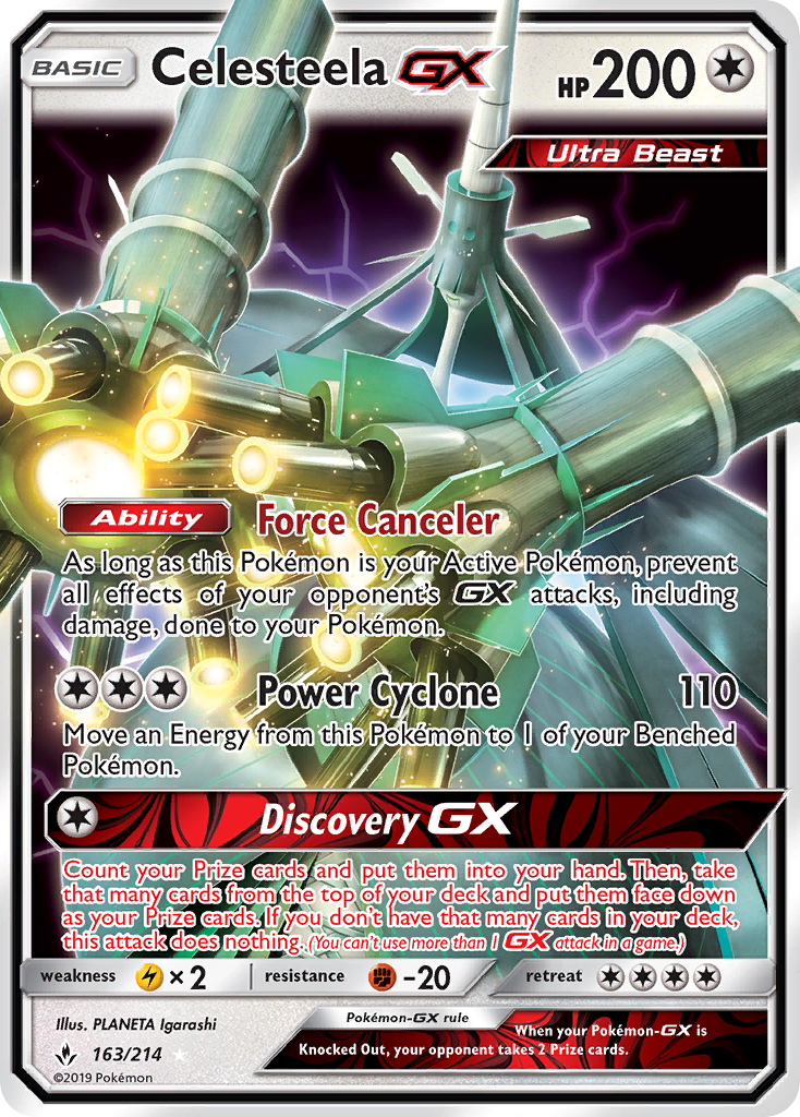 Celesteela GX (163/214) [Sun & Moon: Unbroken Bonds] | Galaxy Games LLC