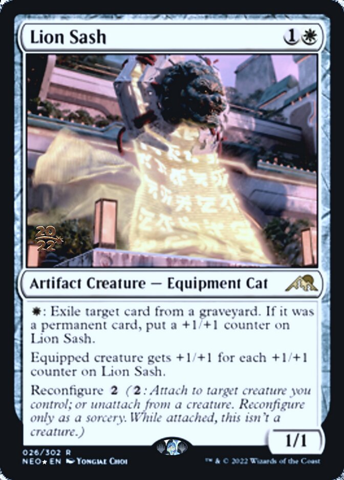 Lion Sash [Kamigawa: Neon Dynasty Prerelease Promos] | Galaxy Games LLC