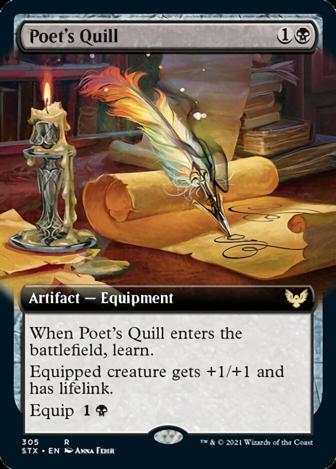 Poet's Quill (Extended Art) [Strixhaven: School of Mages] | Galaxy Games LLC