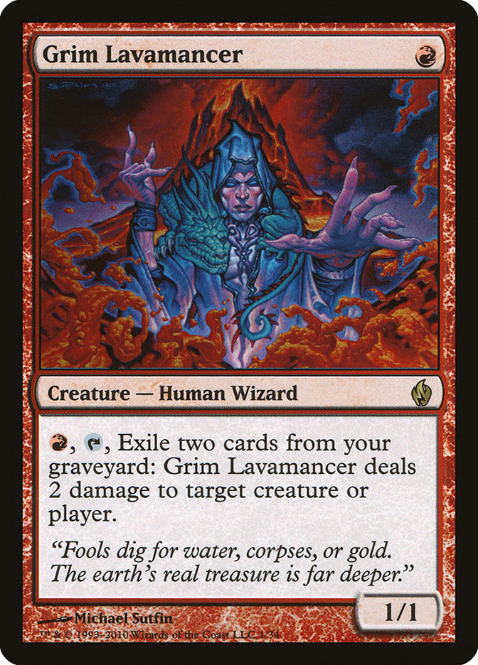 Grim Lavamancer [Premium Deck Series: Fire and Lightning] | Galaxy Games LLC