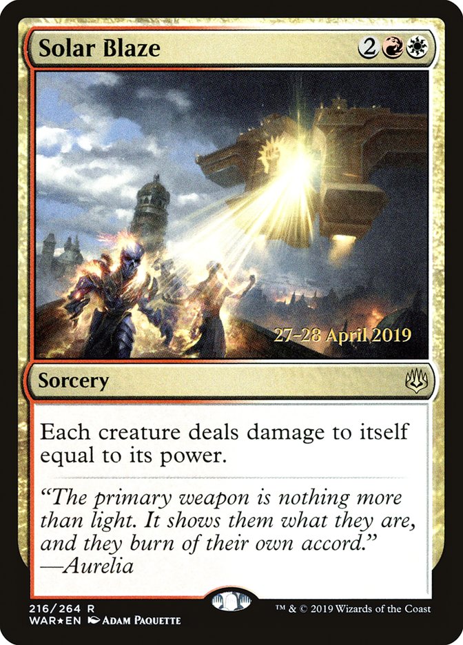 Solar Blaze [War of the Spark Prerelease Promos] | Galaxy Games LLC