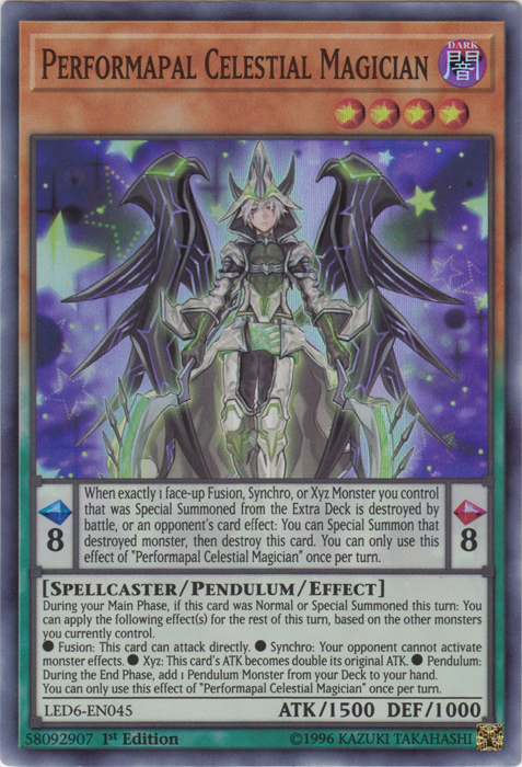 Performapal Celestial Magician [LED6-EN045] Super Rare | Galaxy Games LLC