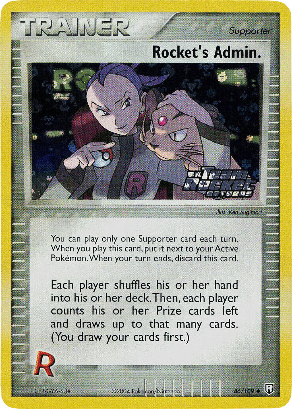 Rocket's Admin. (86/109) (Stamped) [EX: Team Rocket Returns] | Galaxy Games LLC