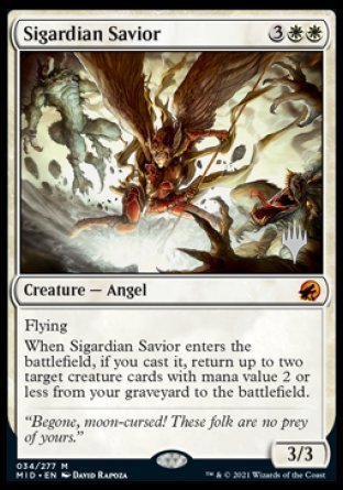 Sigardian Savior (Promo Pack) [Innistrad: Midnight Hunt Promos] | Galaxy Games LLC