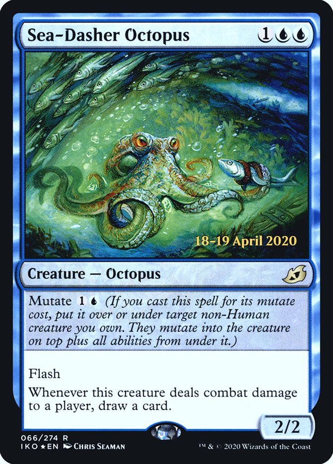 Sea-Dasher Octopus [Ikoria: Lair of Behemoths Prerelease Promos] | Galaxy Games LLC