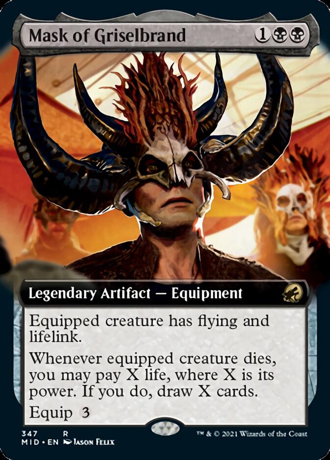 Mask of Griselbrand (Extended Art) [Innistrad: Midnight Hunt] | Galaxy Games LLC