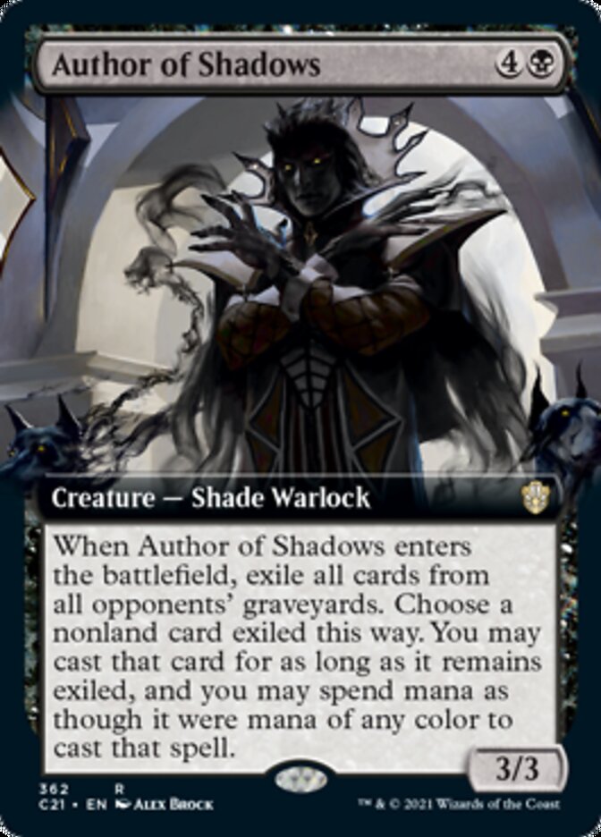 Author of Shadows (Extended Art) [Commander 2021] | Galaxy Games LLC