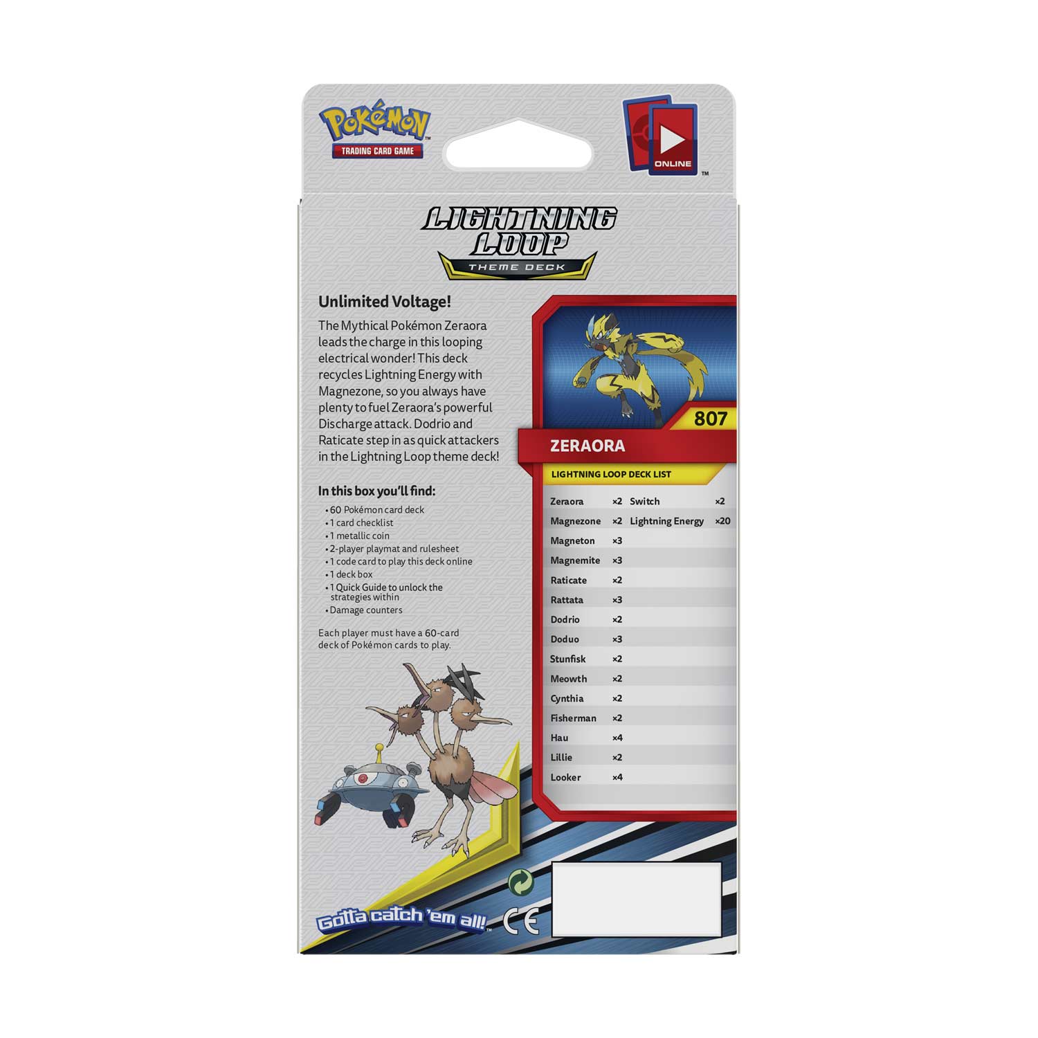Sun & Moon: Unbroken Bonds - Theme Deck (Lightning Loop) | Galaxy Games LLC