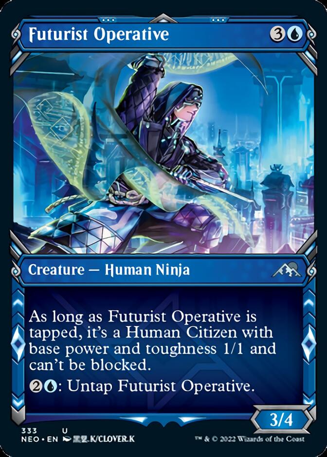 Futurist Operative (Showcase Ninja) [Kamigawa: Neon Dynasty] | Galaxy Games LLC