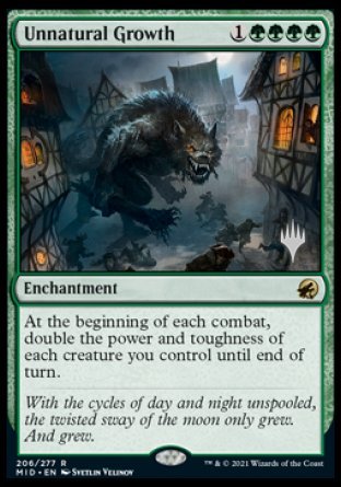 Unnatural Growth (Promo Pack) [Innistrad: Midnight Hunt Promos] | Galaxy Games LLC