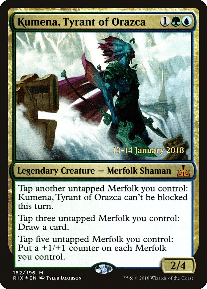 Kumena, Tyrant of Orazca [Rivals of Ixalan Prerelease Promos] | Galaxy Games LLC