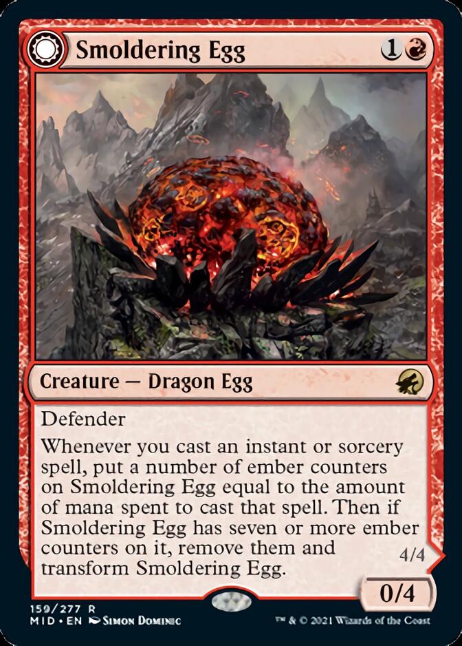 Smoldering Egg // Ashmouth Dragon [Innistrad: Midnight Hunt] | Galaxy Games LLC