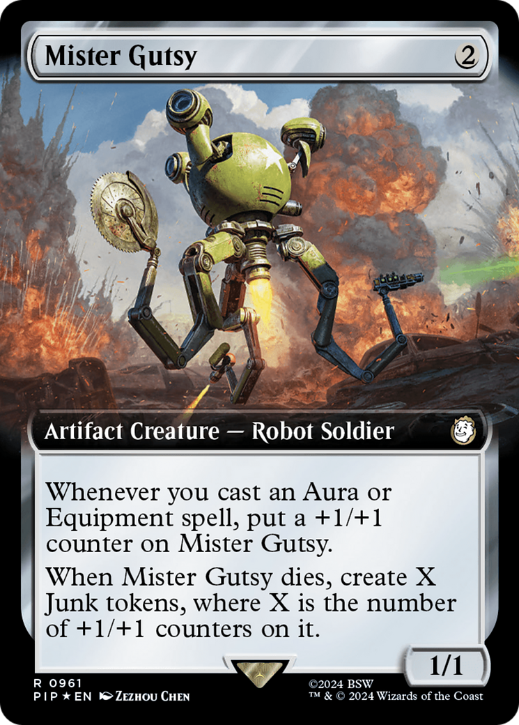 Mister Gutsy (Extended Art) (Surge Foil) [Fallout] | Galaxy Games LLC