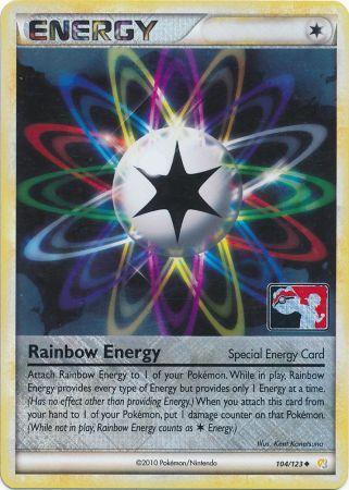 Rainbow Energy (104/123) (League Promo) [HeartGold & SoulSilver: Base Set] | Galaxy Games LLC