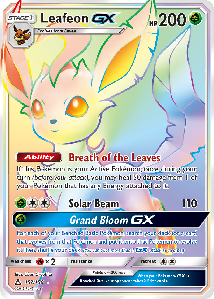 Leafeon GX (157/156) [Sun & Moon: Ultra Prism] | Galaxy Games LLC