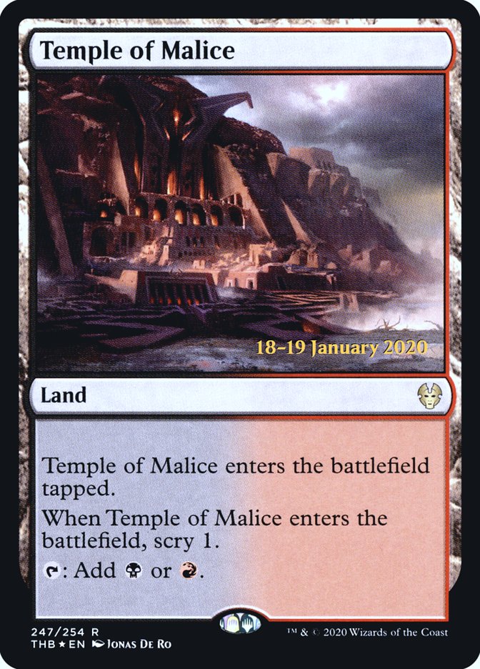 Temple of Malice [Theros Beyond Death Prerelease Promos] | Galaxy Games LLC