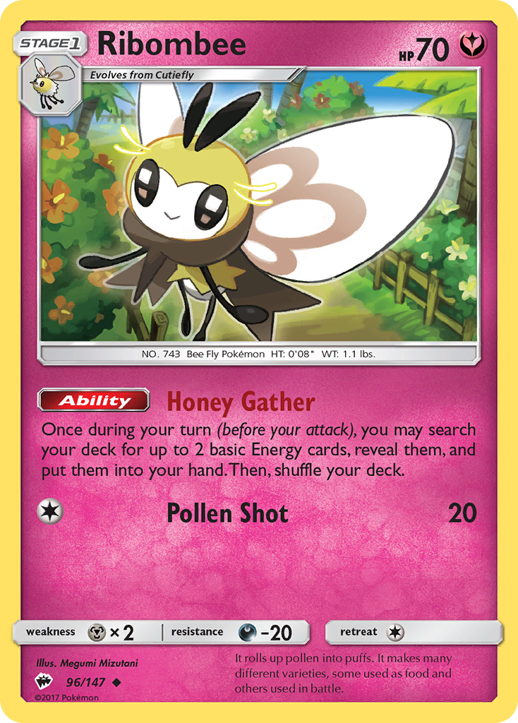 Ribombee (96/147) [Sun & Moon: Burning Shadows] | Galaxy Games LLC