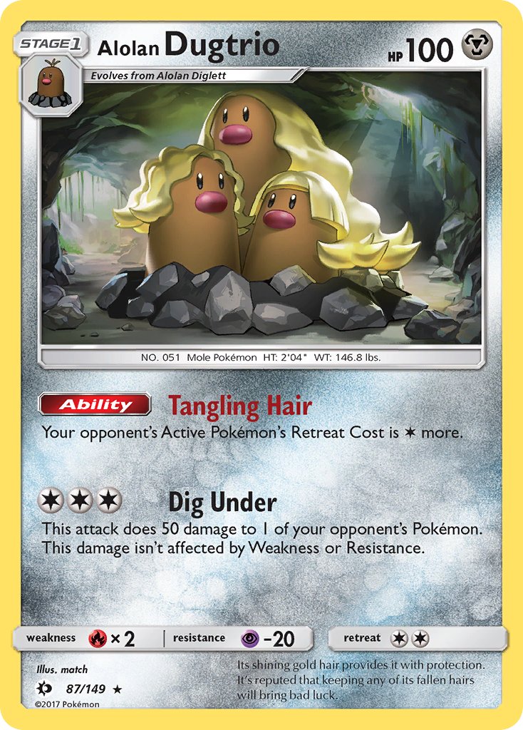 Alolan Dugtrio (87/149) (Cosmos Holo) (Blister Exclusive) [Sun & Moon: Base Set] | Galaxy Games LLC