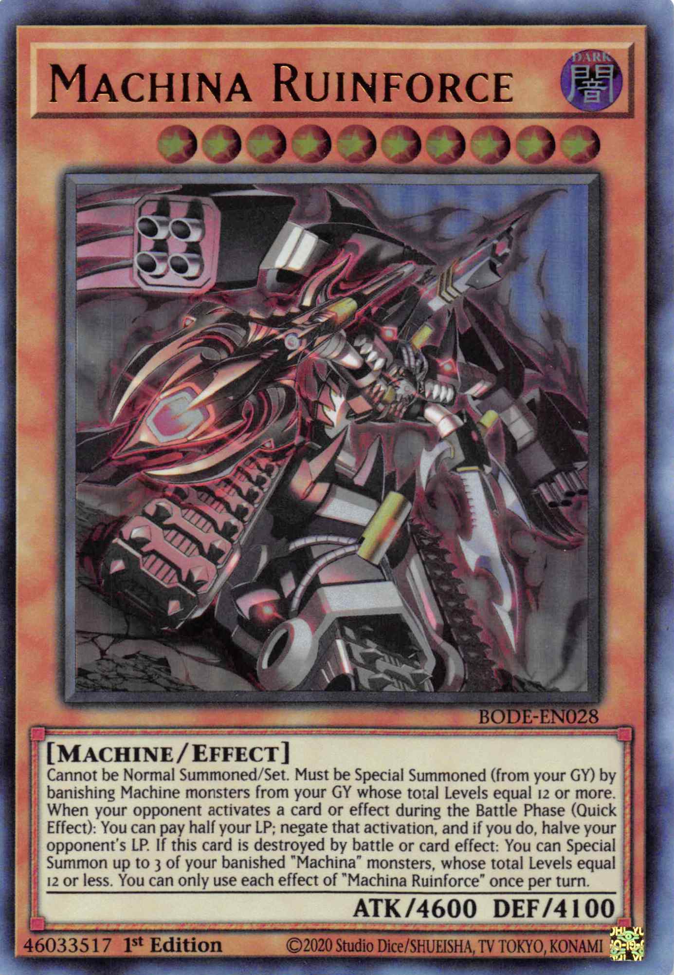 Machina Ruinforce [BODE-EN028] Ultra Rare | Galaxy Games LLC