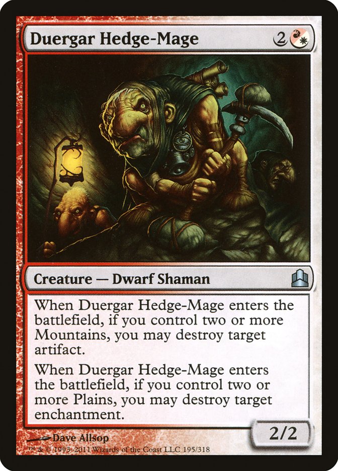 Duergar Hedge-Mage [Commander 2011] | Galaxy Games LLC