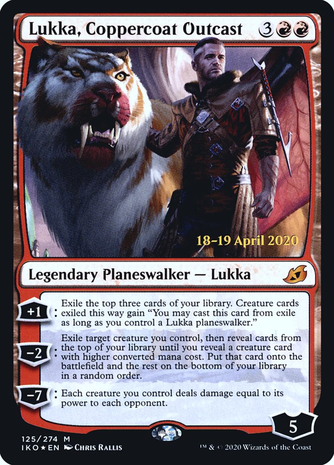 Lukka, Coppercoat Outcast [Ikoria: Lair of Behemoths Prerelease Promos] | Galaxy Games LLC