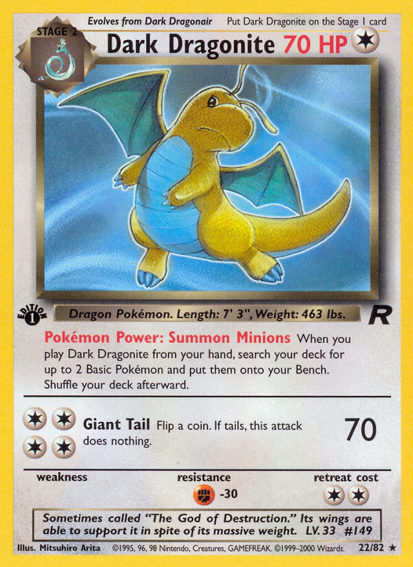 Dark Dragonite (22/82) [Team Rocket 1st Edition] | Galaxy Games LLC