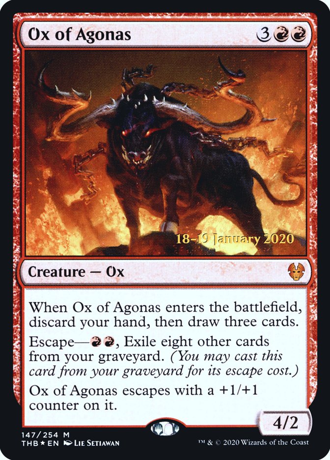 Ox of Agonas [Theros Beyond Death Prerelease Promos] | Galaxy Games LLC