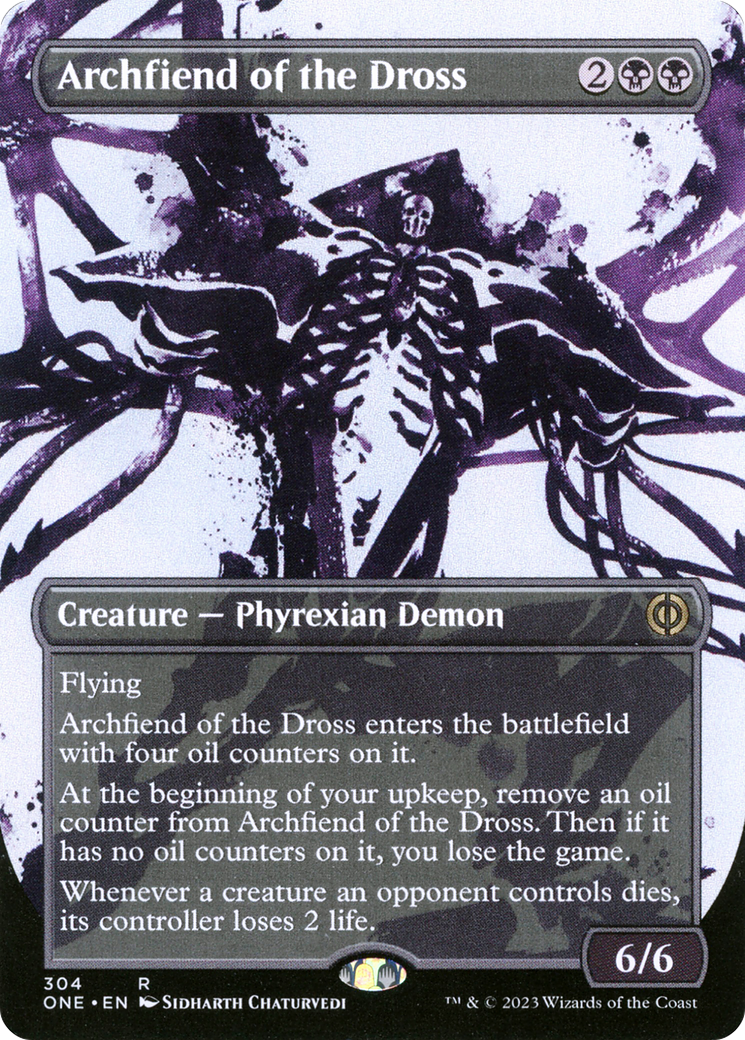 Archfiend of the Dross (Borderless Ichor) [Phyrexia: All Will Be One] | Galaxy Games LLC