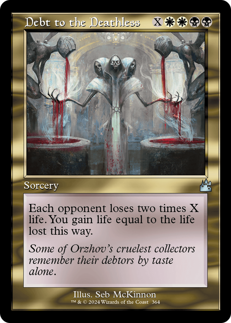 Debt to the Deathless (Retro Frame) [Ravnica Remastered] | Galaxy Games LLC