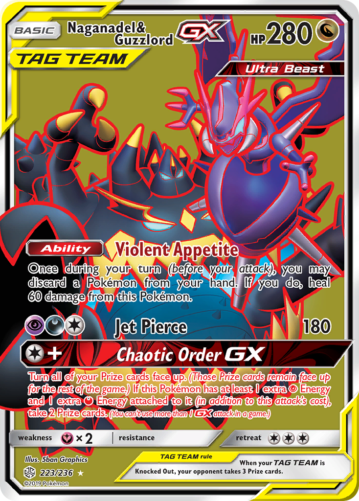 Naganadel & Guzzlord GX (223/236) [Sun & Moon: Cosmic Eclipse] | Galaxy Games LLC