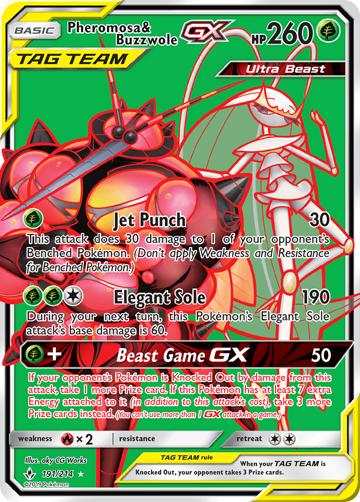 Pheromosa & Buzzwole GX (191/214) [Sun & Moon: Unbroken Bonds] | Galaxy Games LLC